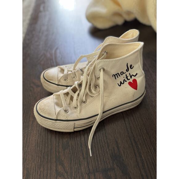 Converse Chuck Taylor All Star Lift Hi Made With Love (Women's) SIZE 7.5 - Picture 4 of 7